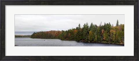 Framed Boat in Canoe Lake, Algonquin Provincial Park, Ontario, Canada Print