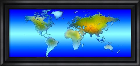 Framed World map Print