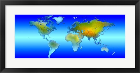 Framed World map Print