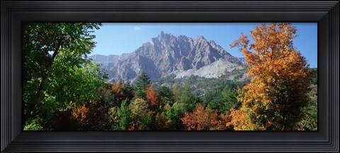 Framed Pelens Needle in autumn, French Riviera, Provence-Alpes-Cote d&#39;Azur, France Print
