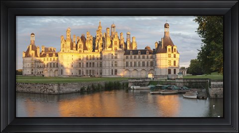 Framed Castle at the waterfront, Chateau Royal de Chambord, Chambord, Loire-Et-Cher, Loire Valley, Loire River, Centre Region, France Print