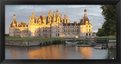 Framed Castle at the waterfront, Chateau Royal de Chambord, Chambord, Loire-Et-Cher, Loire Valley, Loire River, Centre Region, France Print