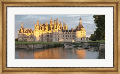 Framed Castle at the waterfront, Chateau Royal de Chambord, Chambord, Loire-Et-Cher, Loire Valley, Loire River, Centre Region, France Print