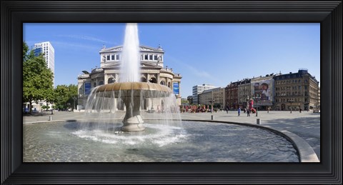 Framed Lucae Fountain in front of Alte Oper, Frankfurt, Hesse, Germany Print