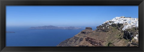 Framed Village on a hill, Imerovigli, Santorini, Cyclades Islands, Greece Print