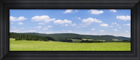 Framed Field with a mountain range in the background, Schramberg, Rottweil, Black Forest, Baden-Wurttemberg, Germany Print