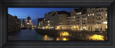 Framed Berlin Cathedral and Nikolaiviertel at Spree River, Berlin, Germany Print