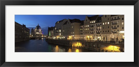 Framed Berlin Cathedral and Nikolaiviertel at Spree River, Berlin, Germany Print