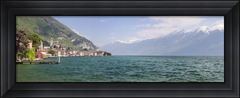 Framed Gargnano, Monte Baldo, Lake Garda, Lombardy, Italy Print