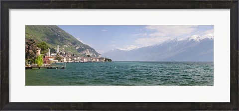 Framed Gargnano, Monte Baldo, Lake Garda, Lombardy, Italy Print