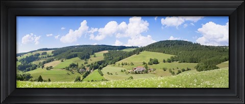 Framed Clouds over a hill, Glottertal Valley, Sankt Margen, Black Forest, Baden-Wurttemberg, Germany Print