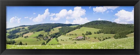 Framed Clouds over a hill, Glottertal Valley, Sankt Margen, Black Forest, Baden-Wurttemberg, Germany Print