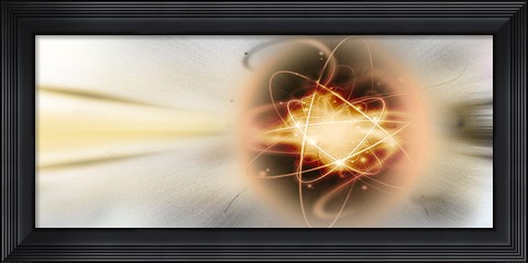 Framed Atom collision Print