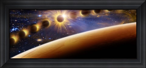 Framed Eclipse of the sun Print