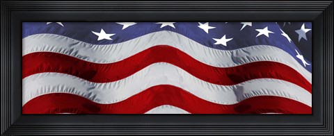 Framed Close-up of an American flag Print