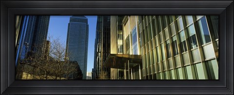 Framed Buildings in a city, Canada Square Building, Canary Wharf, Isle of Dogs, London, England 2011 Print