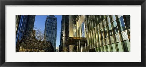 Framed Buildings in a city, Canada Square Building, Canary Wharf, Isle of Dogs, London, England 2011 Print