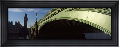 Framed Westminster Bridge, Big Ben, Houses Of Parliament, City Of Westminster, London, England Print