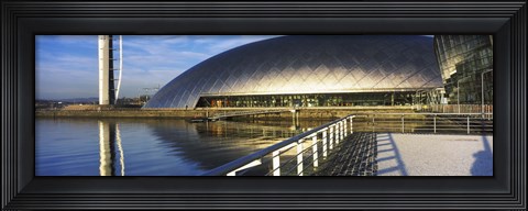 Framed Close Up of the Glasgow Science Centre in River Clyde, Glasgow, Scotland Print