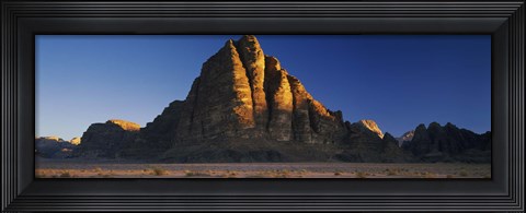 Framed Seven Pillars of Wisdom, Wadi Rum, Jordan Print