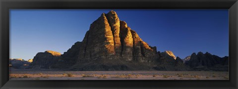 Framed Seven Pillars of Wisdom, Wadi Rum, Jordan Print