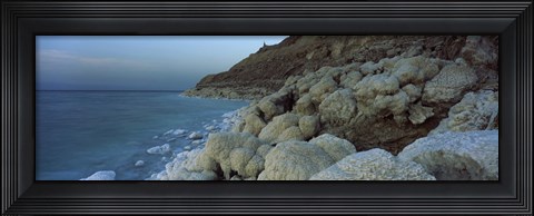 Framed Rock formations on the coast, Arabah, Jordan Print