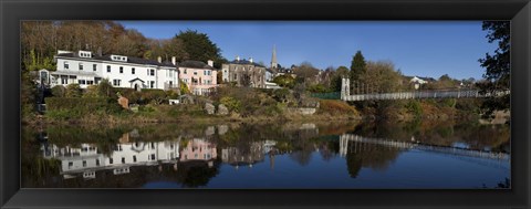 Framed Riverside Houses and Daly&#39;s Bridge over the River Lee at the Mardyke,Cork City, Ireland Print