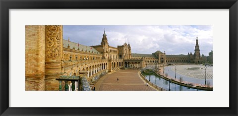 Framed Recently restored palace, Plaza De Espana, Seville, Andalusia, Spain Print