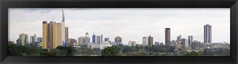 Framed Skyline in a city, Nairobi, Kenya 2011 Print