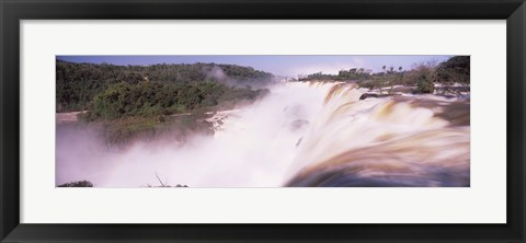 Framed Waterfall after heavy rain, Iguacu Falls, Argentina-Brazil Border Print