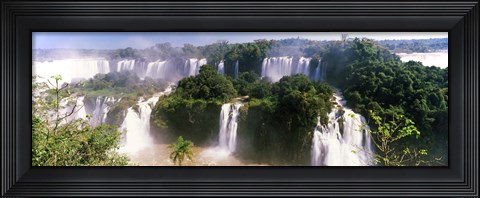 Framed Landscape of floodwaters at Iguacu Falls, Brazil Print