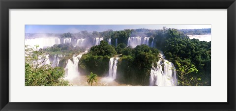Framed Landscape of floodwaters at Iguacu Falls, Brazil Print