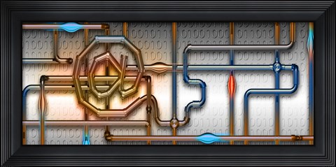 Framed Pipe information Print