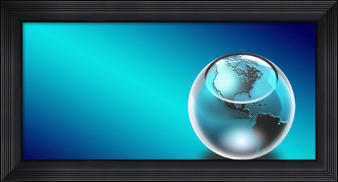 Framed Glass earth Print