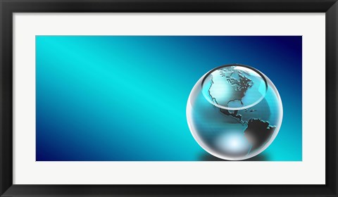 Framed Glass earth Print