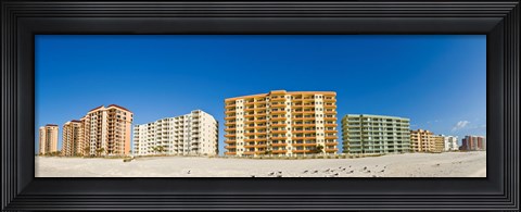 Framed Beachfront buildings on Gulf Of Mexico, Orange Beach, Baldwin County, Alabama, USA Print