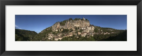 Framed Rocamadour, Canyon De l&#39;Alzou, Lot, Midi-Pyrenees, France Print