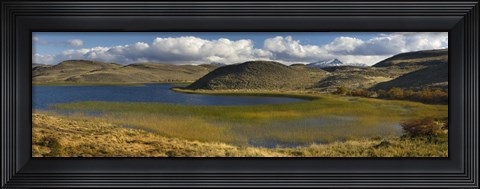 Framed Pond with sedges, Torres del Paine National Park, Chile Print