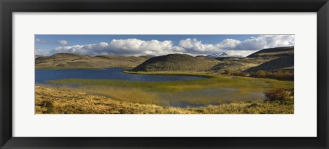 Framed Pond with sedges, Torres del Paine National Park, Chile Print