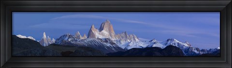 Framed Low angle view of mountains, Mt Fitzroy, Cerro Torre, Argentine Glaciers National Park, Argentina Print