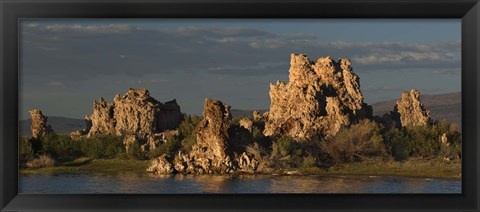 Framed Tufa formations at Mono Lake, California Print