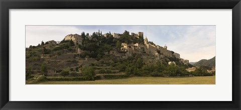 Framed Hilltop town of Montbrun-Les-Bains, Drome, Rhone-Alpes, France Print