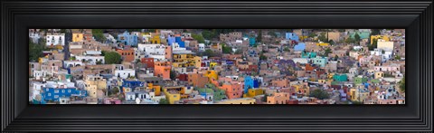 Framed High angle view of buildings in a city, Guanajuato, Mexico Print
