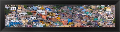 Framed High angle view of buildings in a city, Guanajuato, Mexico Print