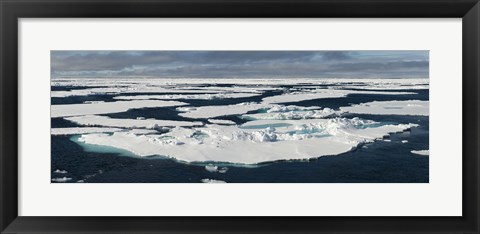 Framed Ice floes on the Arctic Ocean, Spitsbergen, Svalbard Islands, Norway Print