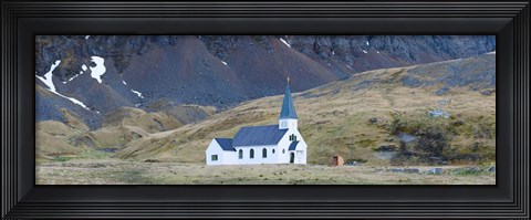 Framed Old whalers church, Grytviken, South Georgia Island Print