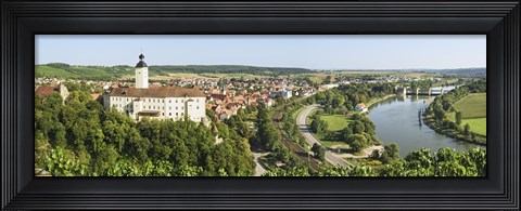 Framed Gundelsheim, Neckar River, Baden-Wurttemberg, Germany Print