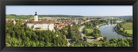 Framed Gundelsheim, Neckar River, Baden-Wurttemberg, Germany Print