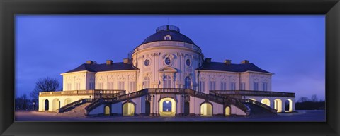 Framed Castle Solitude lit up at night, Stuttgart, Baden-Wurttemberg, Germany Print