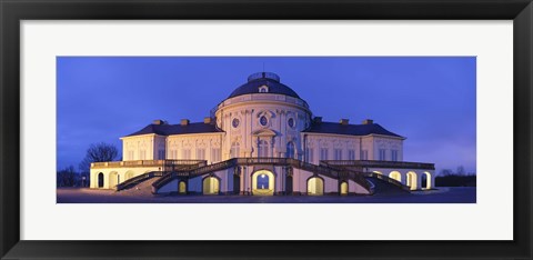 Framed Castle Solitude lit up at night, Stuttgart, Baden-Wurttemberg, Germany Print